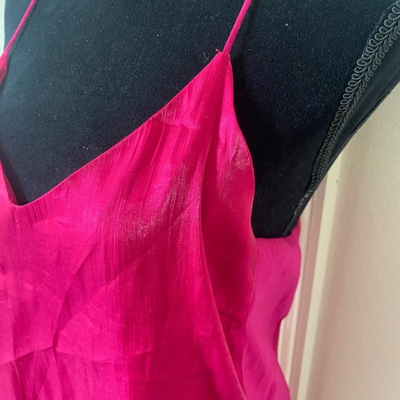 Zara magenta slip dress size large - Picture 9 of 11